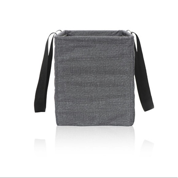 Charcoal Crosshatch Large Utility Tote - Picture 6 of 11